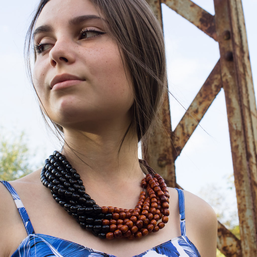 Long Knotted Bead Necklace | Pinhead Designs