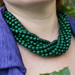 wood beads mala 8mm beads multi layer necklace ethnic beads jewelry round wood beads
